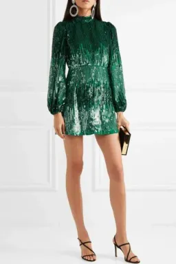 Rixo Samantha Sequin Dress Size 12 for rent on The Volte - image 1