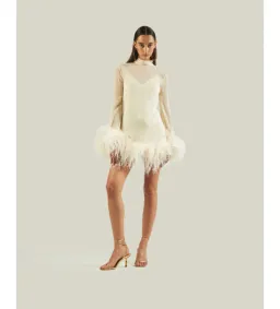 Taller Marmo Gina Mini Dress Ivory Size 10 for rent on The Volte - image 2