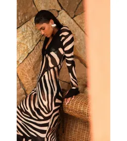 Rat & Boa Sabine Zebra Dress Print Size 8  for rent on The Volte - image 2