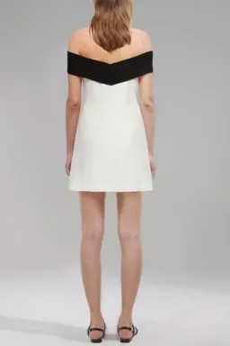 Self-Portrait Black and White Bow Dress Size UK 10 for rent on The Volte - image 3