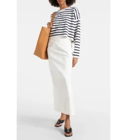 Loewe Deconstructed Denim Skirt White Size 8  for rent on The Volte - image 4