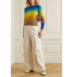 Ganni Intarsia Knit Jumper Blue Size UK 10 for rent on The Volte - image 1