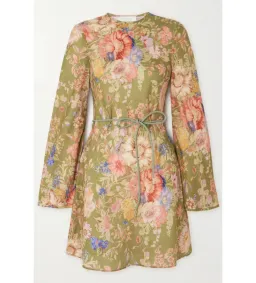 Zimmermann August Mini Dress Floral/Green Size 2/Au 12  for rent on The Volte - image 3