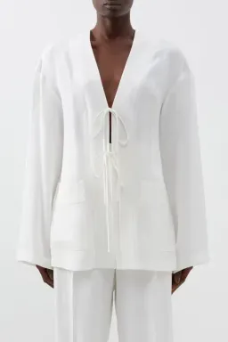 Raey Tie Front Pyjama Jacket Size 10 for rent on The Volte - image 1