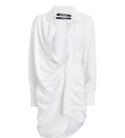 Jacquemus Rent Bahia Shirt Mini Dress White Size 12 for rent on The Volte - image 5