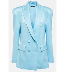 Alex Perry Wells Satin Blazer Blue Size 8 for rent on The Volte - image 5