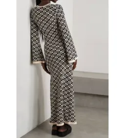 Dodo Bar Or Black Lori Cut Out Knit Maxi Print Size 12 for rent on The Volte - image 2