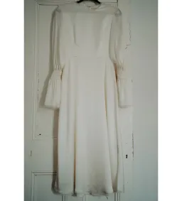 Roksanda Duana Silk Midi Dress White Size 10 for rent on The Volte - image 3