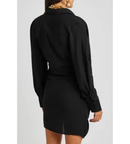 Jacquemus Bahia Shirt Dress Black Size 8 for rent on The Volte - image 2