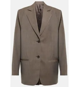 Totême  Wool Blazer Brown Size 10 for rent on The Volte - image 3