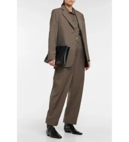 Totême  Wool Blazer Brown Size 10 for rent on The Volte - image 1