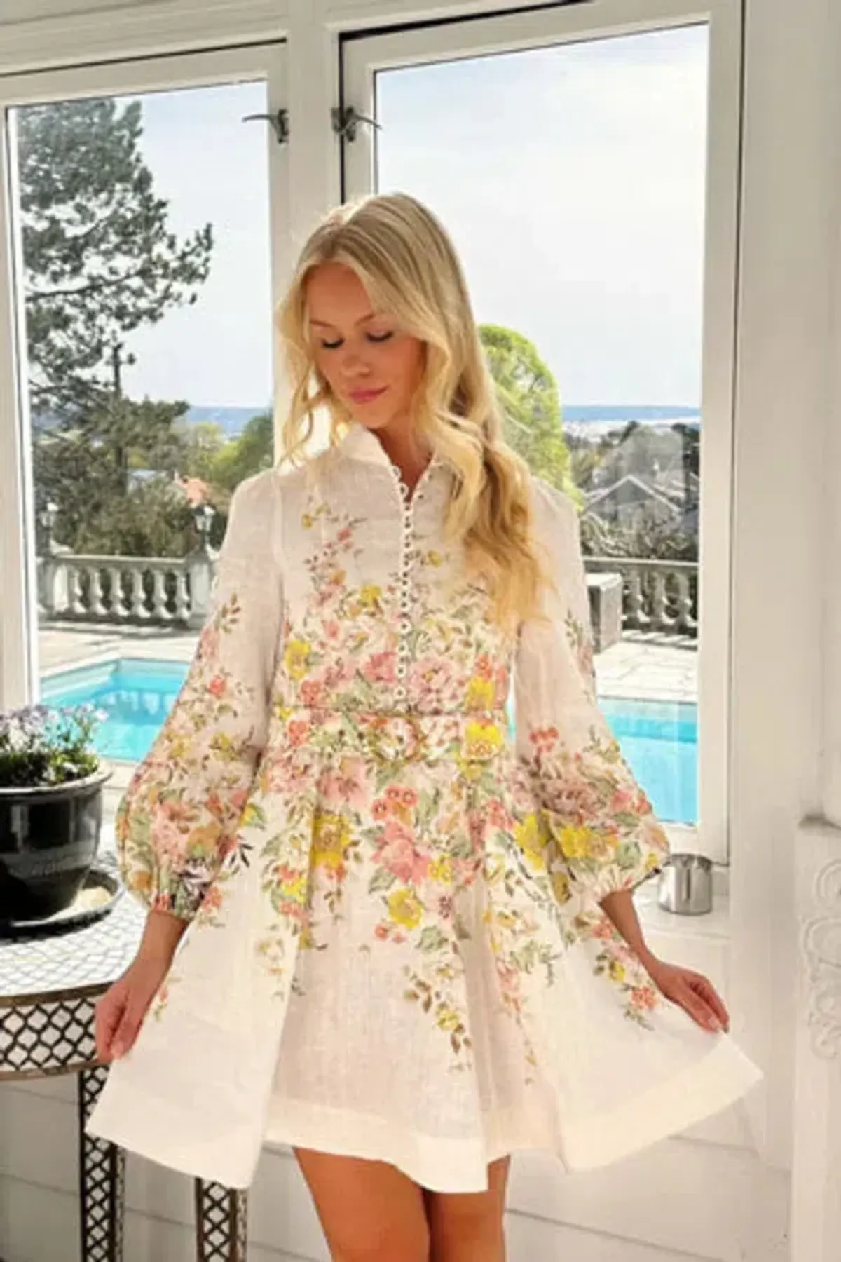 Zimmermann Matchmaker Floral Button Mini dress Size 1/UK10 - Image 2