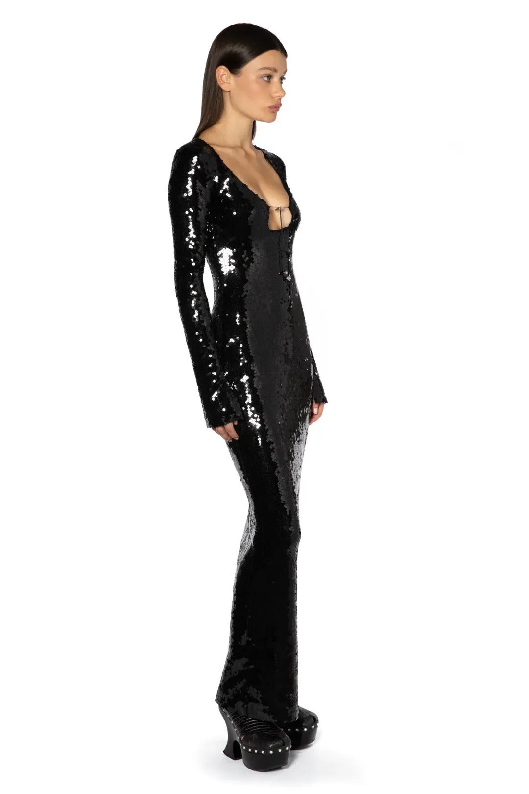 16ARLINGTON Solaria Sequin Midi Dress Sequins Size 12 for rent on The Volte - main image