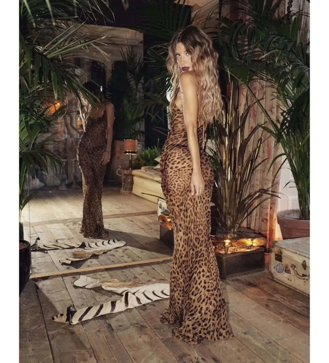 Rat & Boa Valentina Dress in Leopard Print Size UK 12 for rent on The Volte - main image
