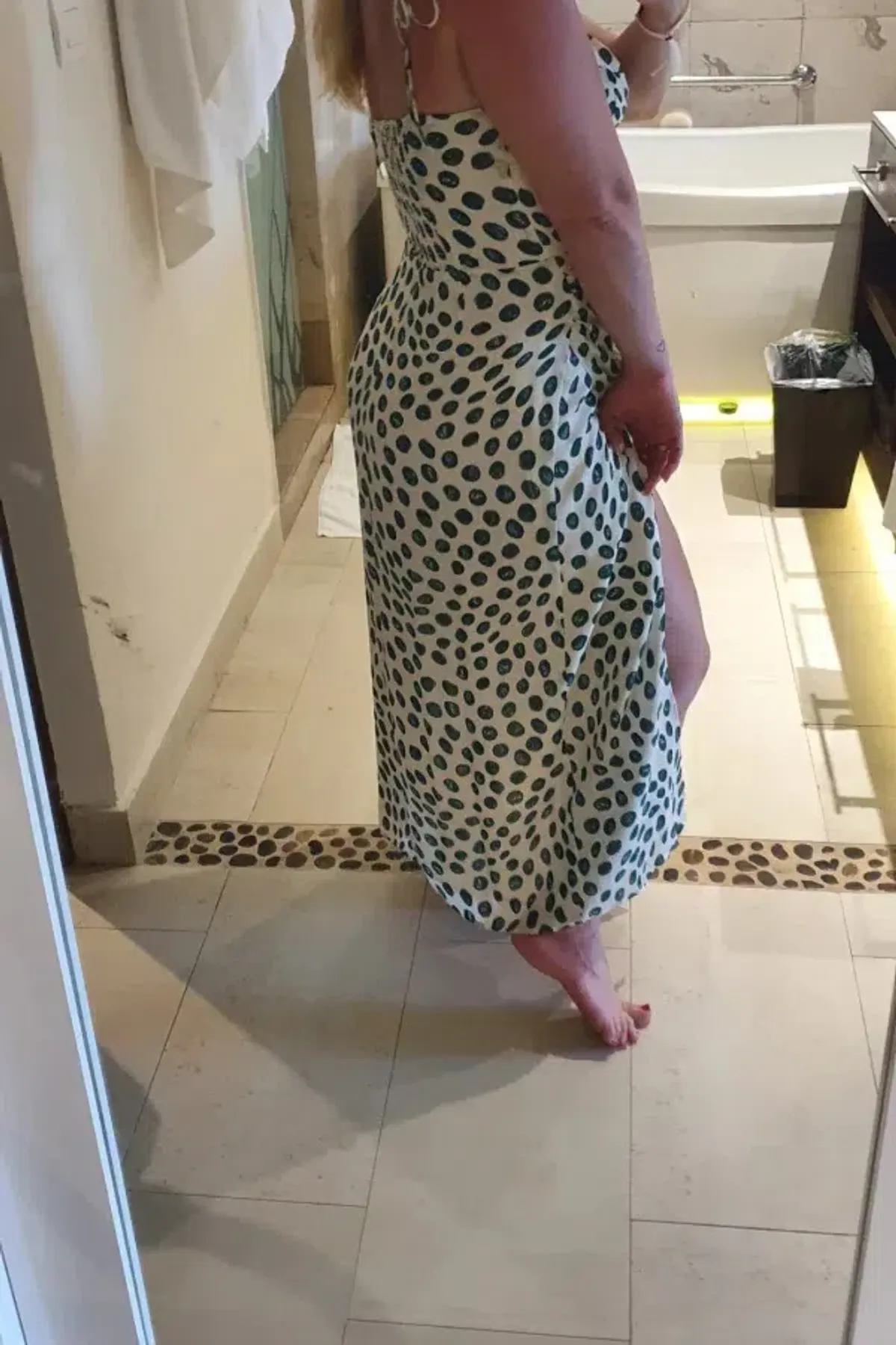 Reformation Kourtney Midi Dress Tapioca Print Size 10 - Image 3