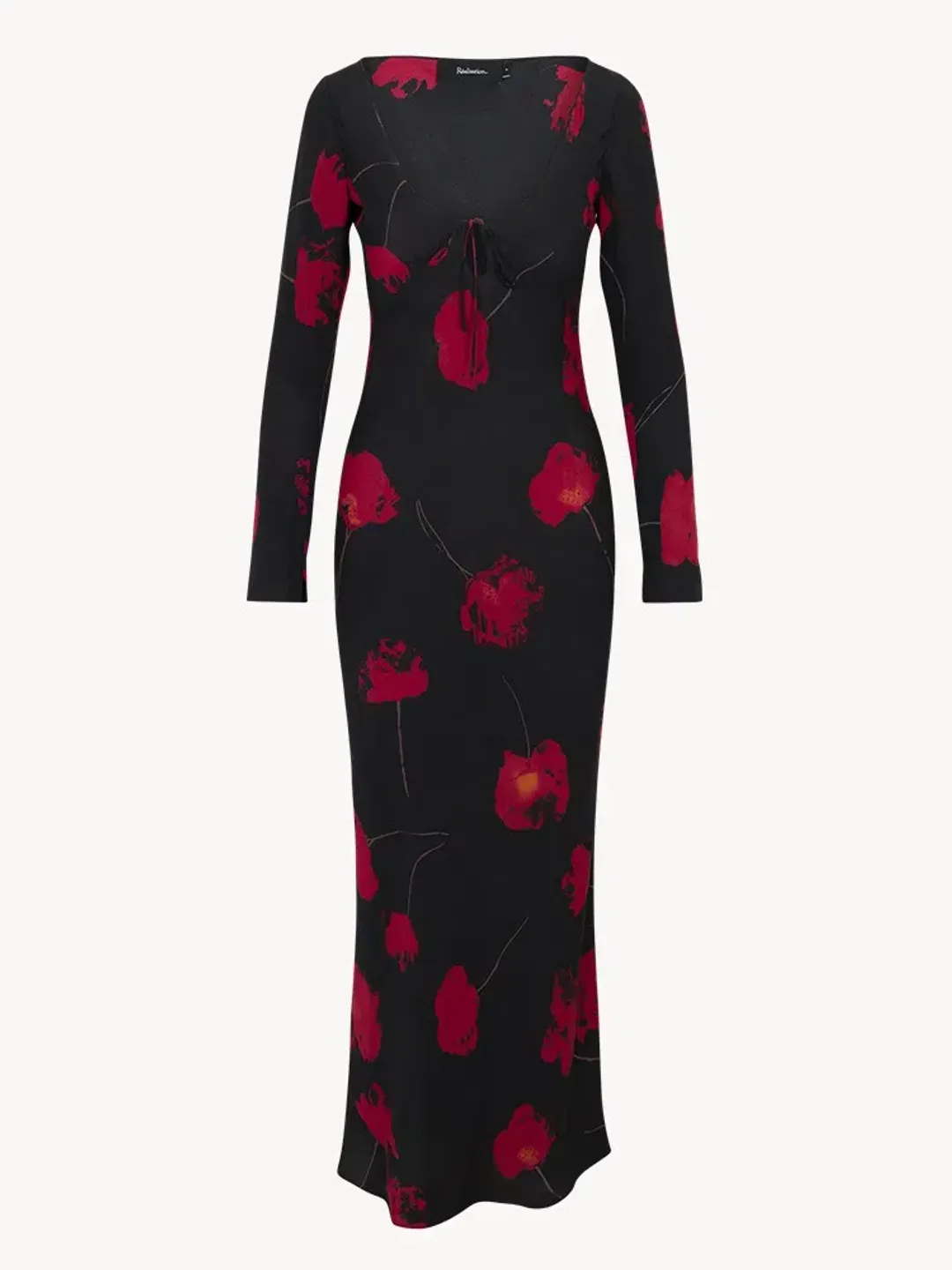 Realisation Par The Selma Maxi Dress Euphoria Noir Size UK 10 for rent on The Volte - main image