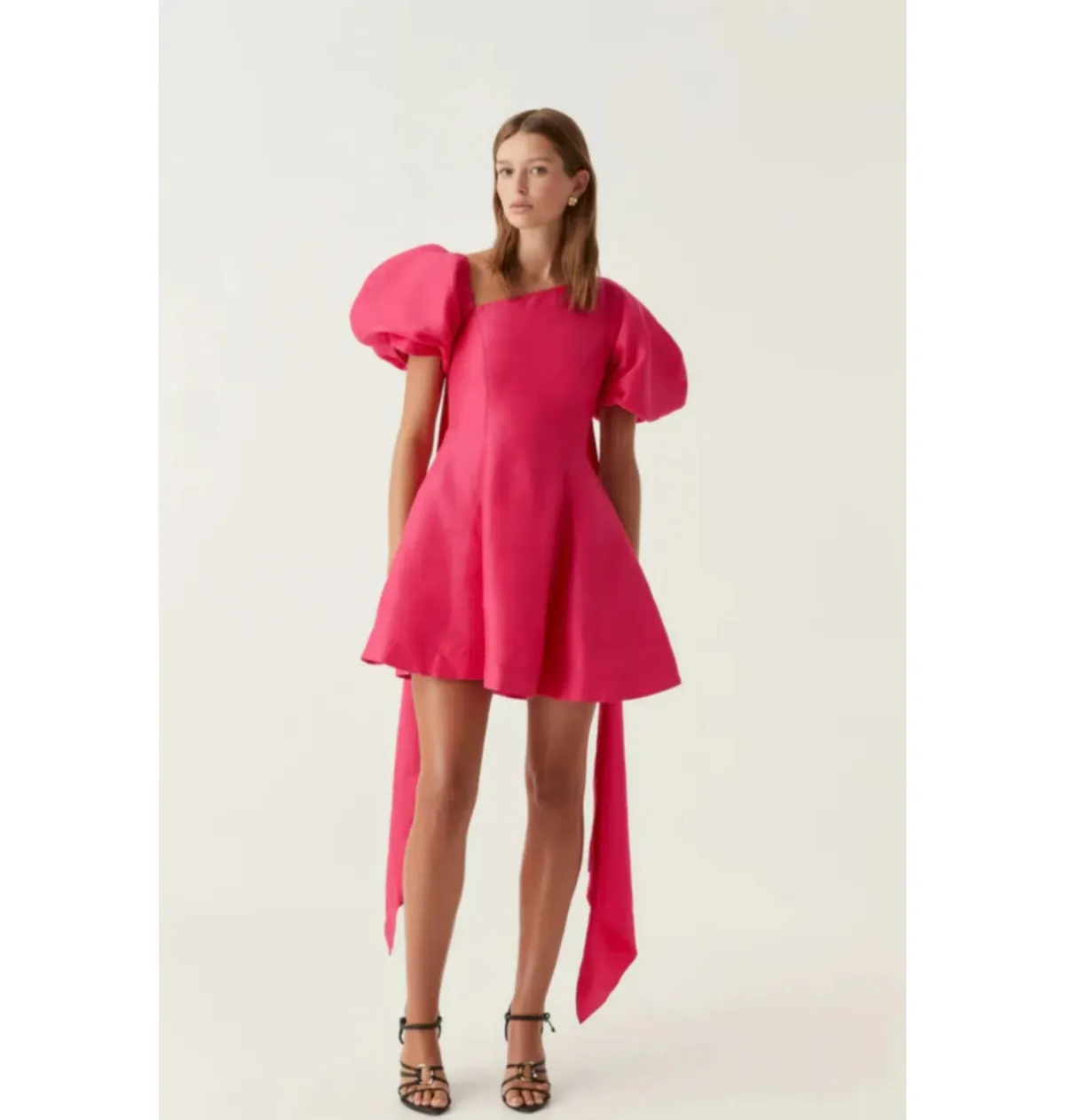 Aje Rista Mini Dress Bougainvillea Red Size UK 12 - Image 1