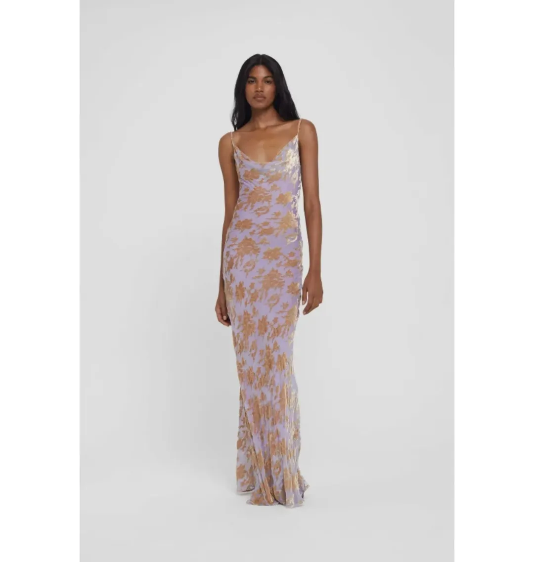 Rat & Boa Athena Maxi Dress in Purple Size UK 12 for rent on The Volte - main image