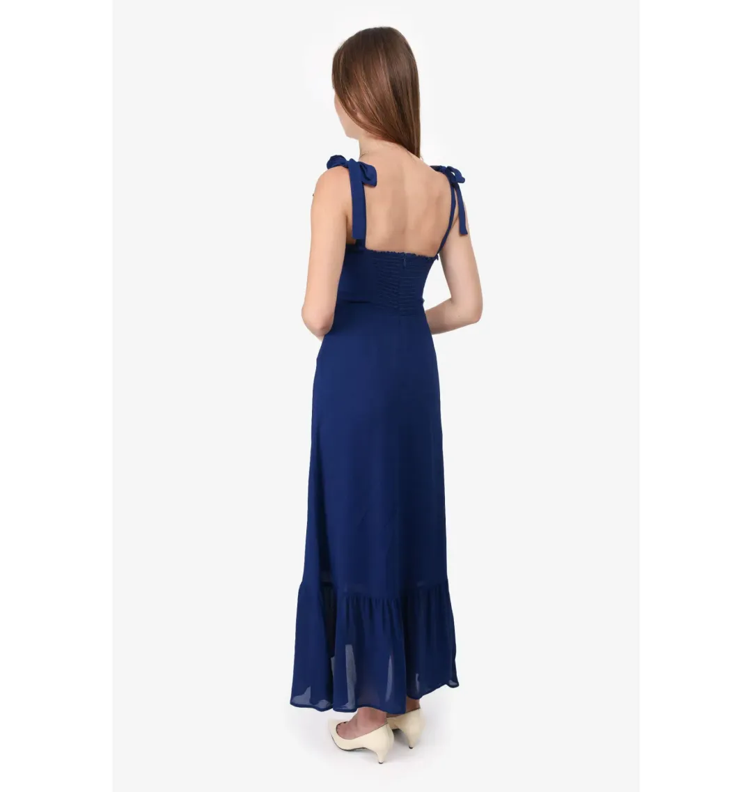 Reformation Nikita Dress Blue Size UK 12 for rent on The Volte - main image