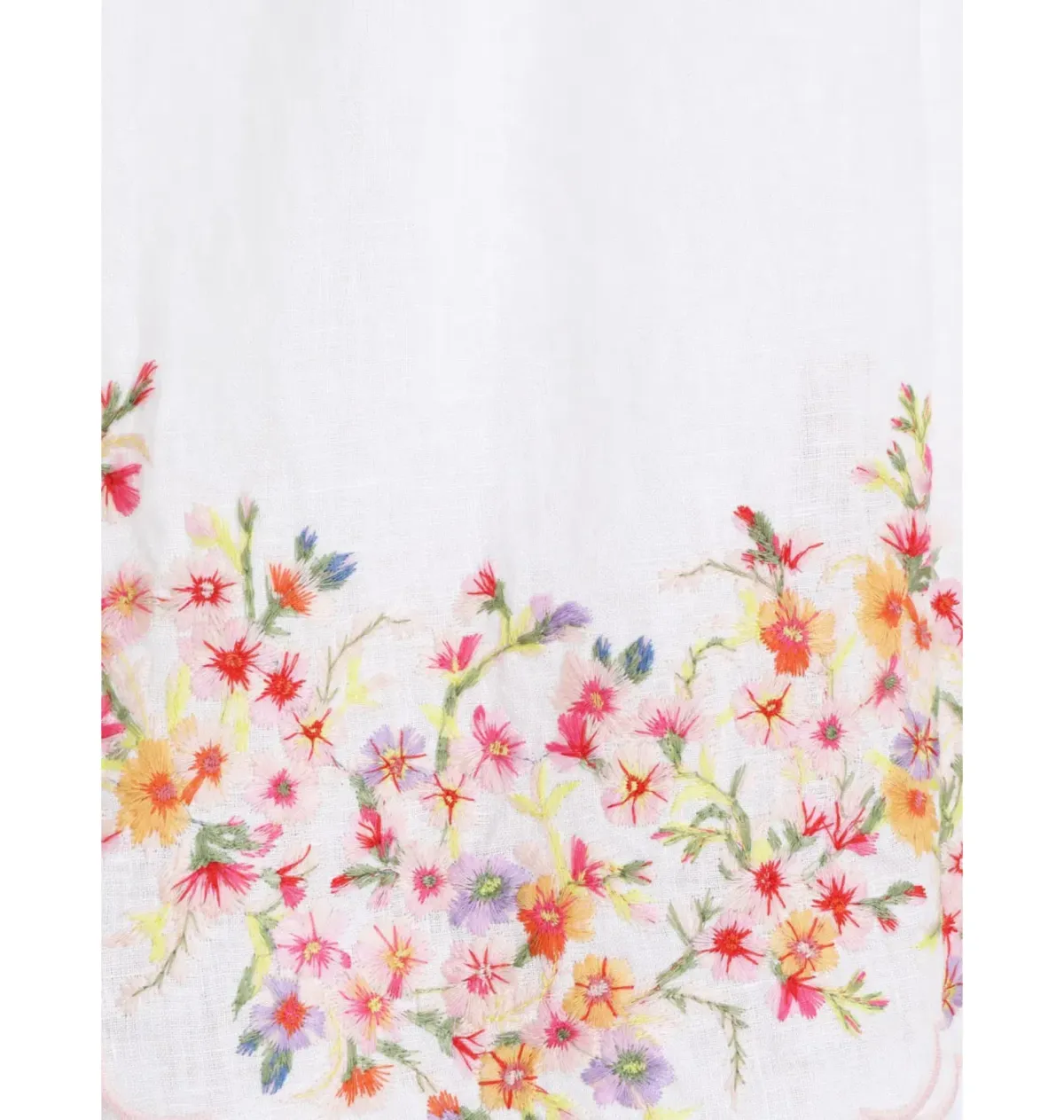 Zimmermann Mae Floral Embroidered Midi Dress White Floral Size 1 / UK 10 - Image 4