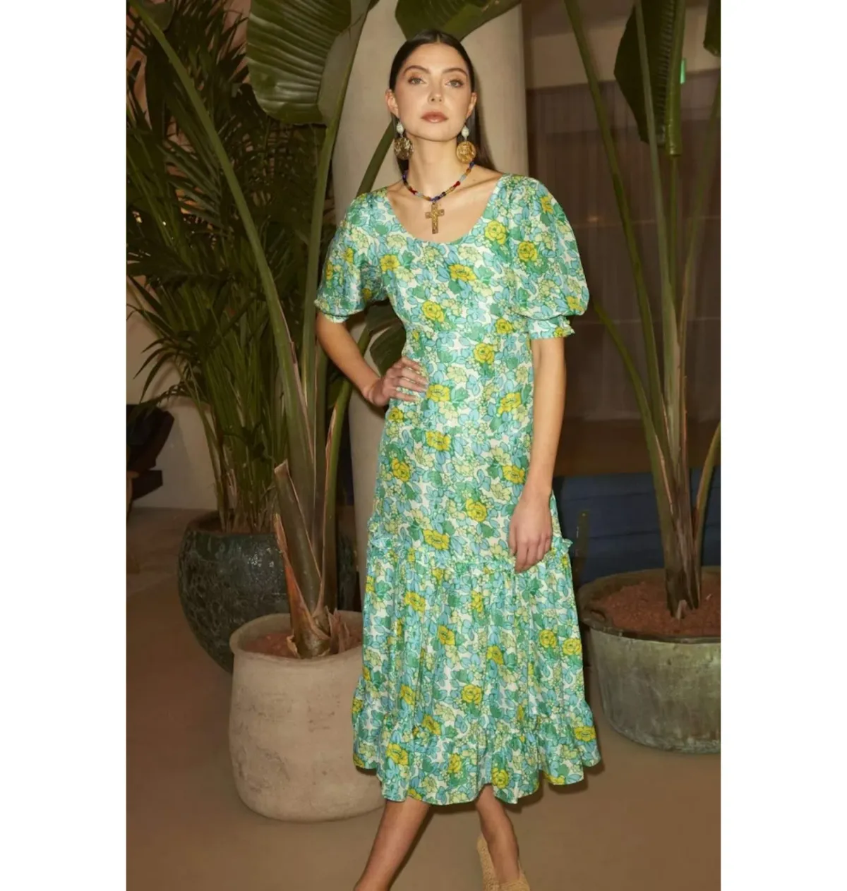 Rixo Kiara Dress Floral Size UK 12 - Image 2