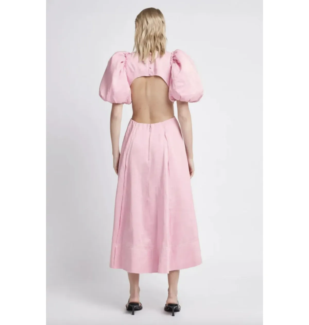 Aje Serendipity Open Back Dress Pink Size UK 12 - Image 2