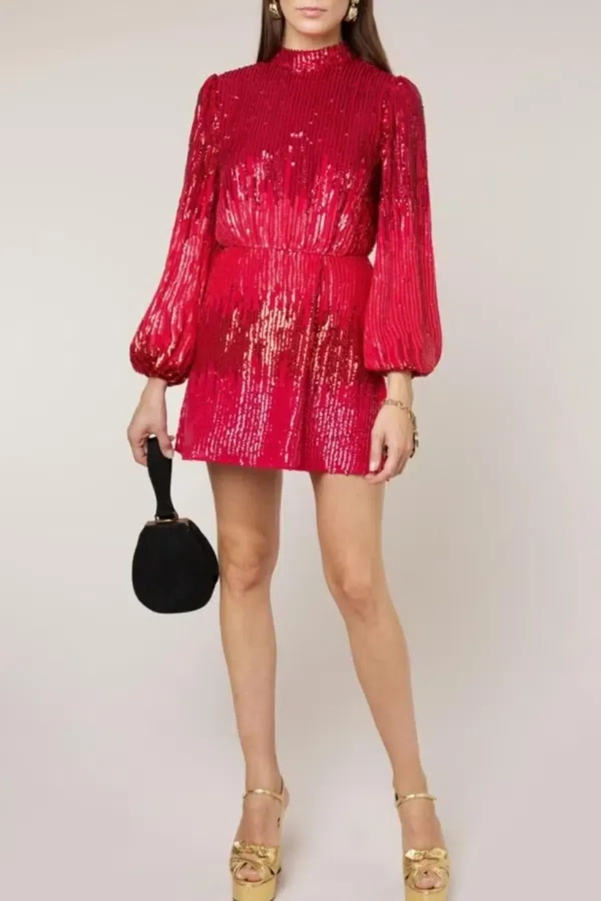 RIXO Samantha Mini Dress Red Size UK 10 - Image 2