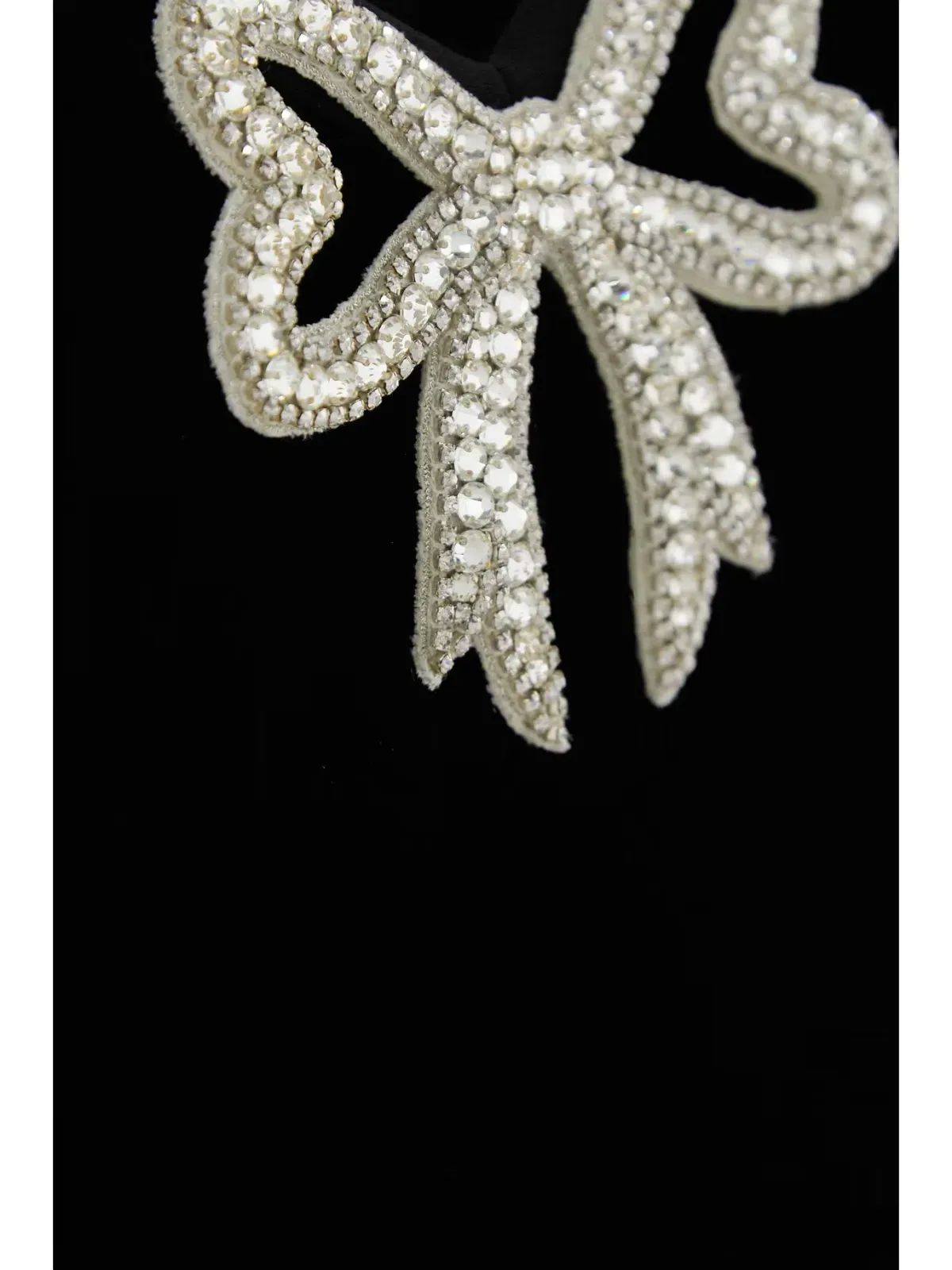 Saloni Clementine Embellished Velvet Midi Dress Black Size UK 12 - Image 3