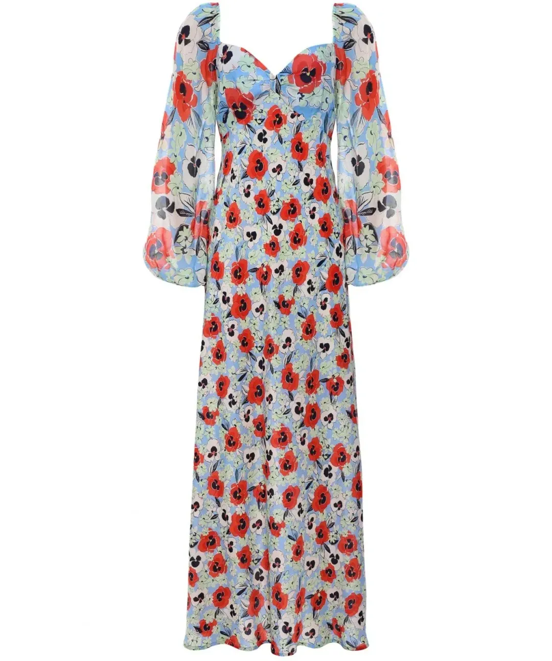 Rixo Gio Pansy Silk Midi Dress Floral Size M / UK 12 for rent on The Volte - main image
