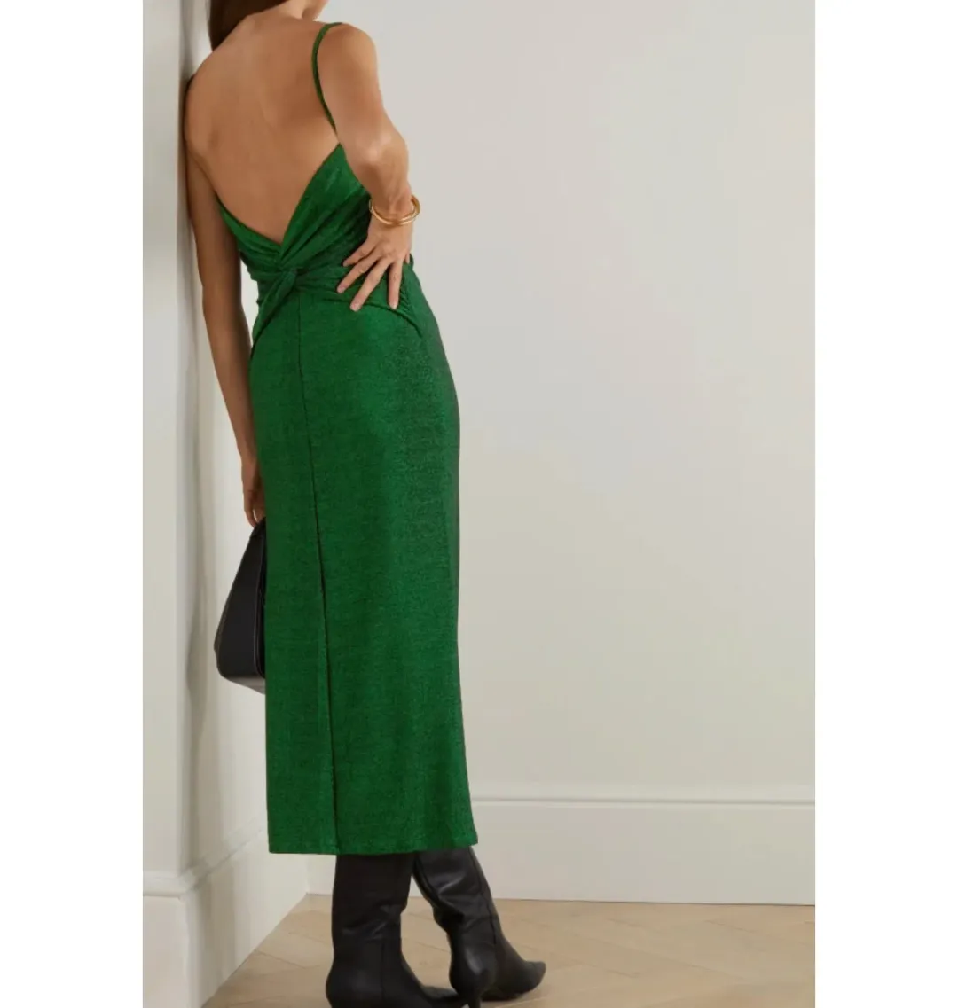 Reformation Breslin Dress Green Size UK 12 for rent on The Volte - main image