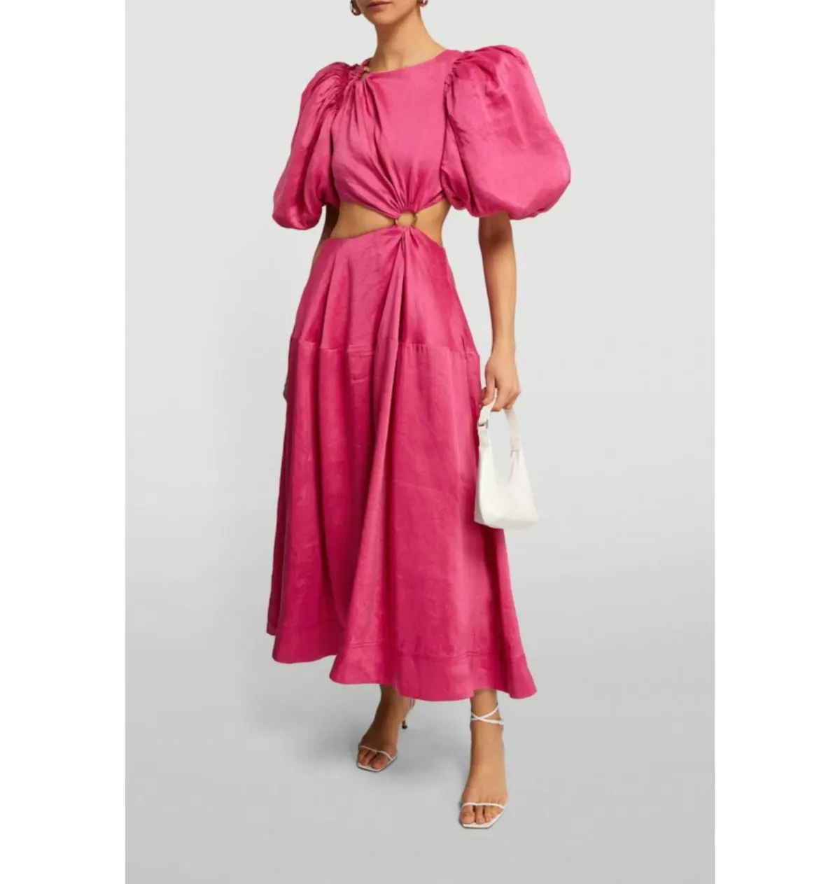 Aje Vanades Cut Out Dress Fuchsia Pink Size UK 12 - Image 1
