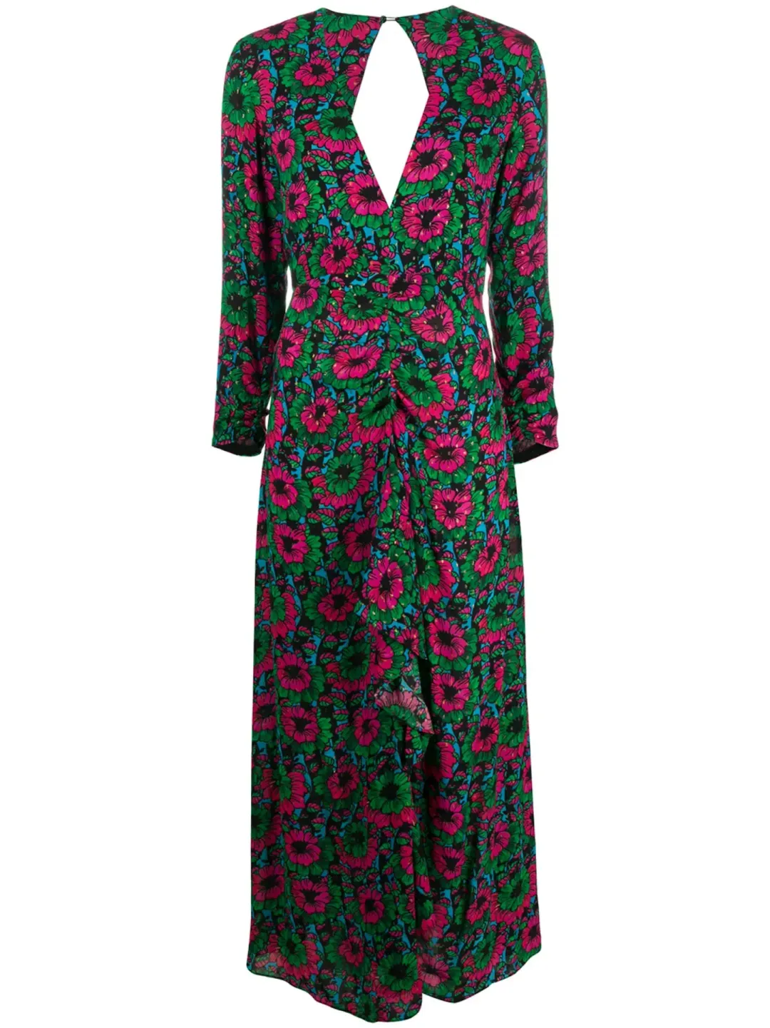 Rixo Rose Dress Hibiscus Floral Size UK 10 for rent on The Volte - main image
