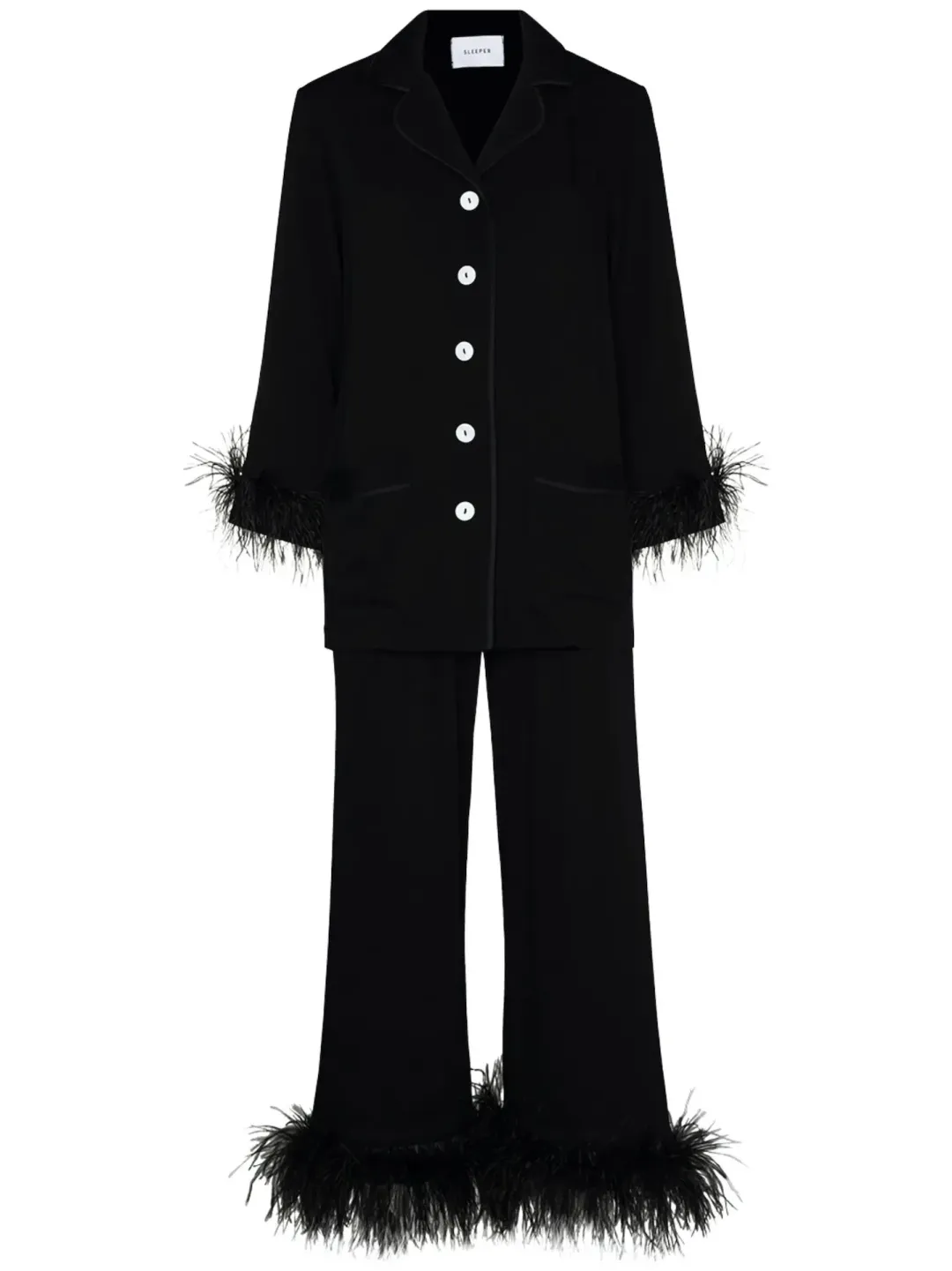 Sleeper Feather Pyjama Party Set Black Size L / UK 12 for rent on The Volte - main image