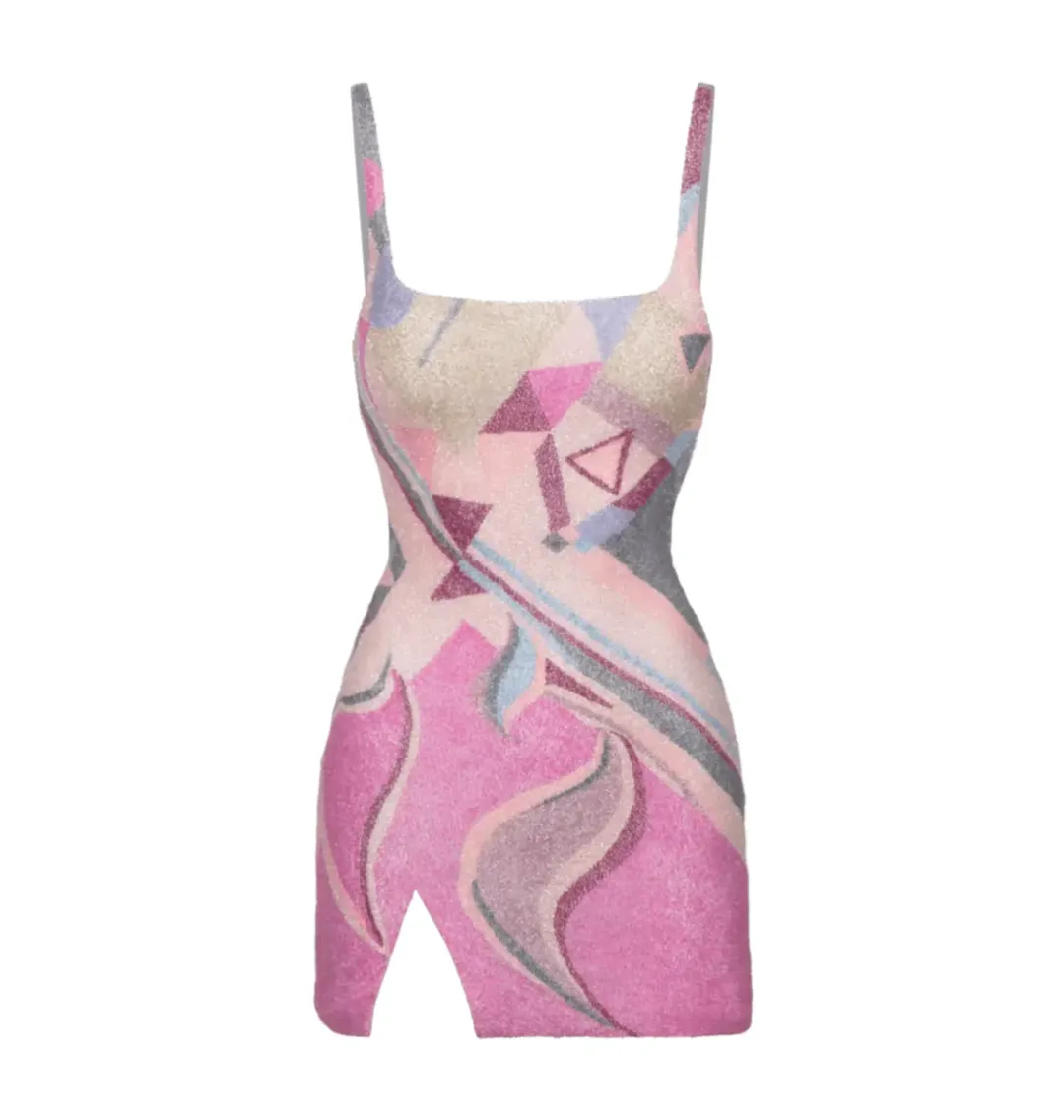 Oceanus Sofia Mini Dress Print Size UK 10 for rent on The Volte - main image