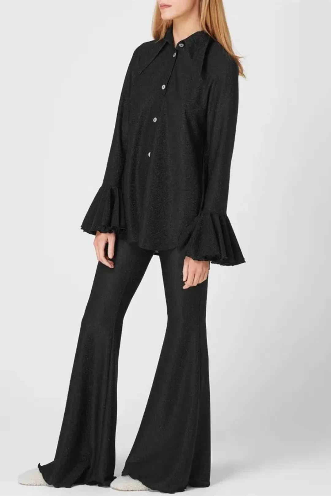 Sleeper Cosmos Flare Lounge Suit Black Size UK 8 for rent on The Volte - main image