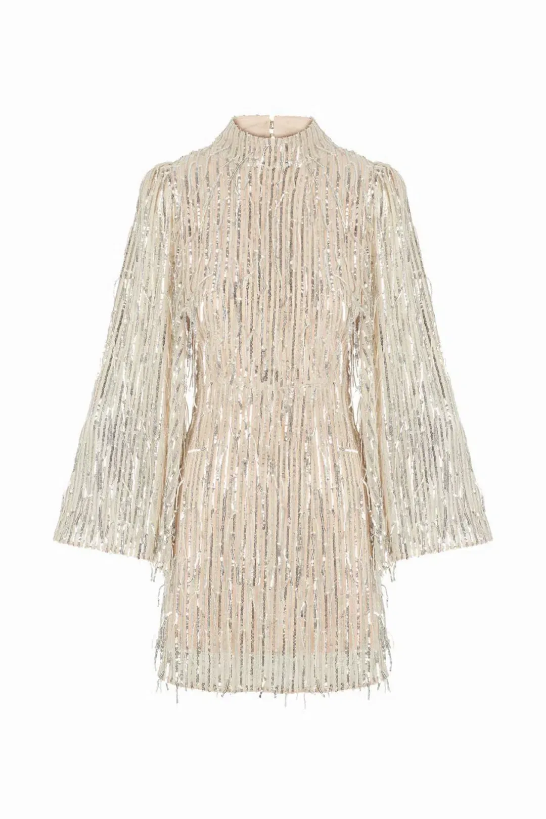 Queens of Archive The Mia Flare Sleeve Mini Dress Sequin Size S / UK 8 for rent on The Volte - main image