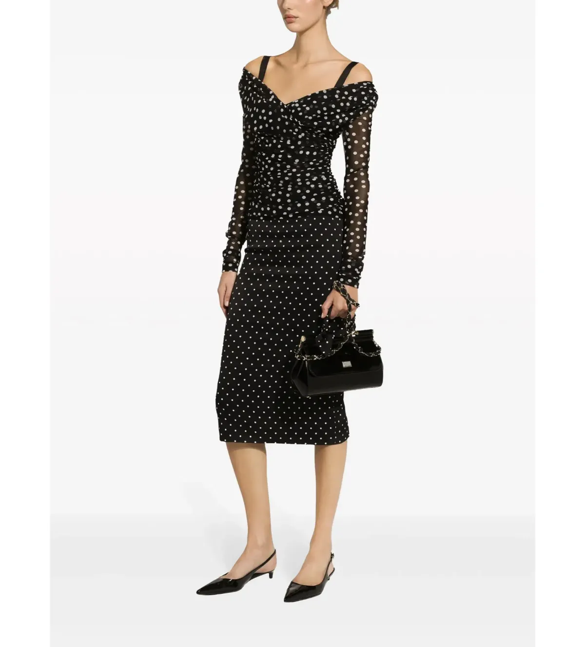 Dolce & Gabanna Polka Dot Pencil Skirt Size 42 / UK 10 - Image 2