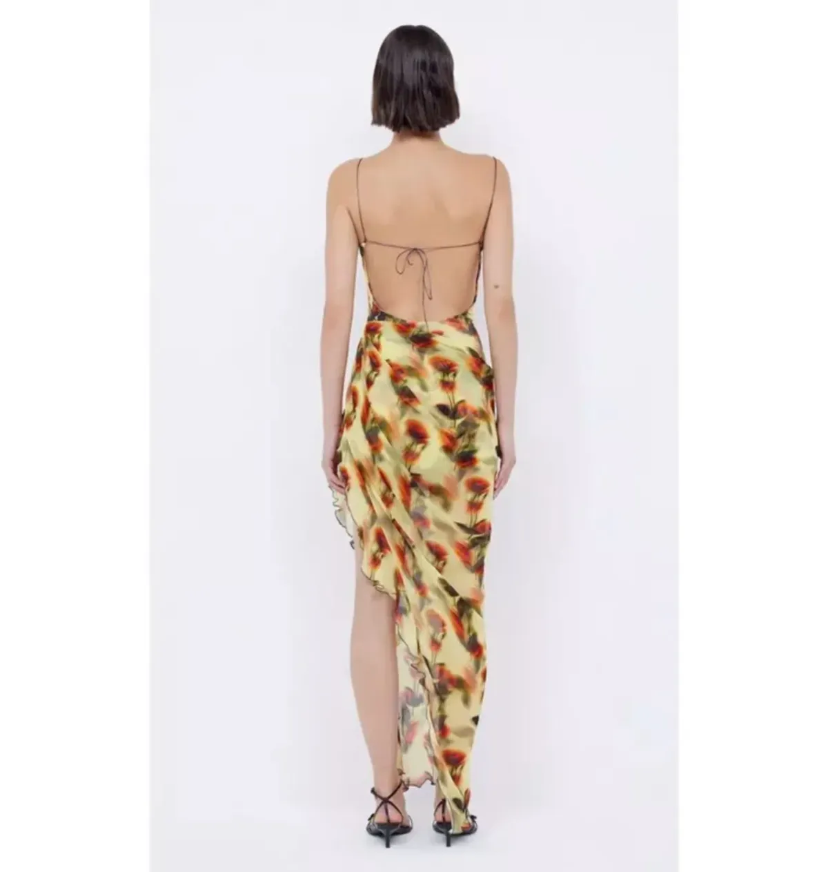 Bec & Bridge Fiore Open Back Maxi Dress Print Size 8 - Image 3
