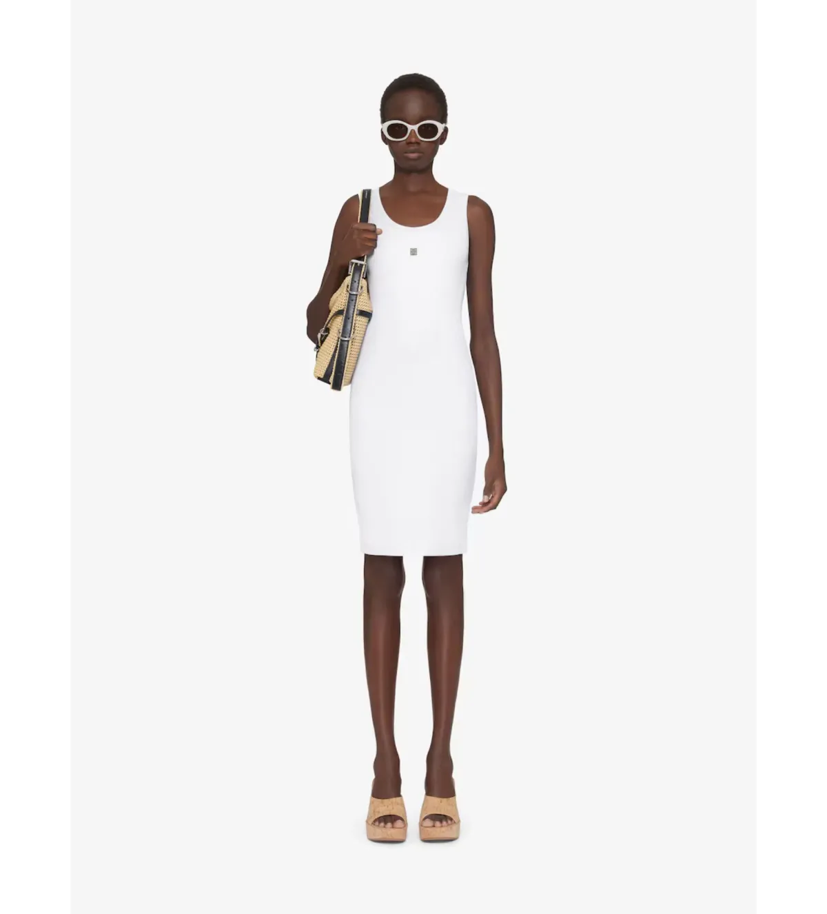 Givenchy 4D Logo Tank Dress White Size S / UK S - Image 1