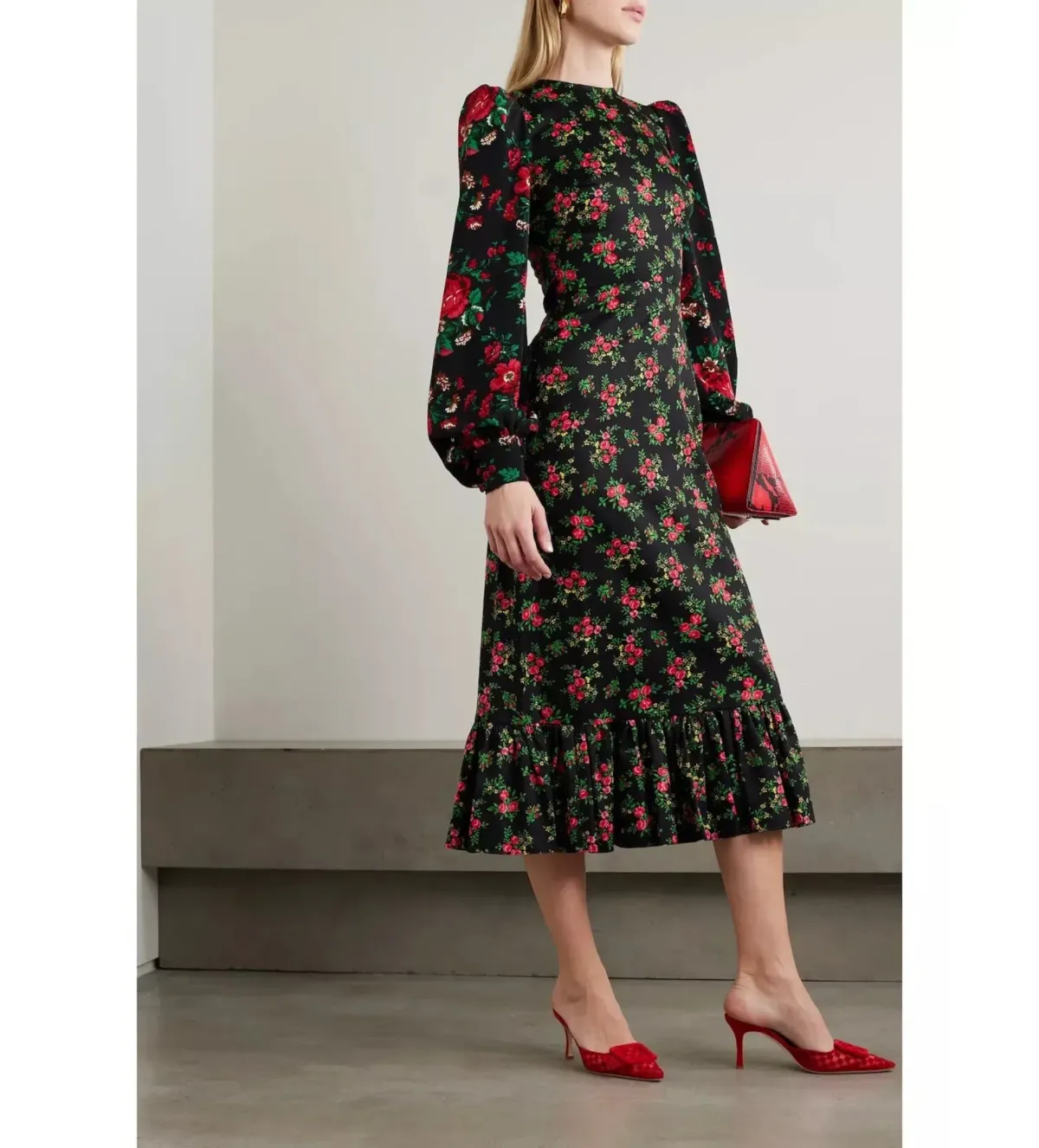 The Vampire's Wife Villanelle Rose Dress Black Size 8 - Image 1