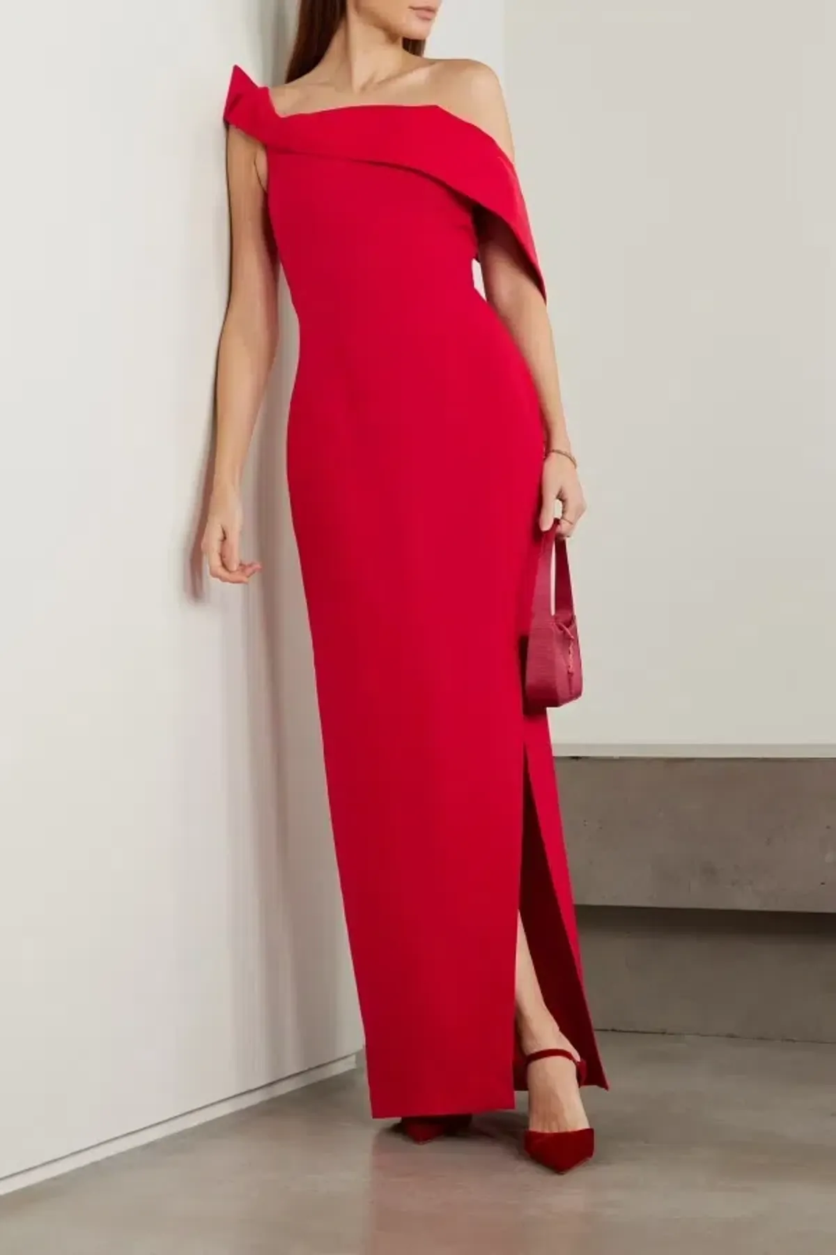 Roland Mouret One Shoulder Asymmetrical Gown Size 10 - Image 1