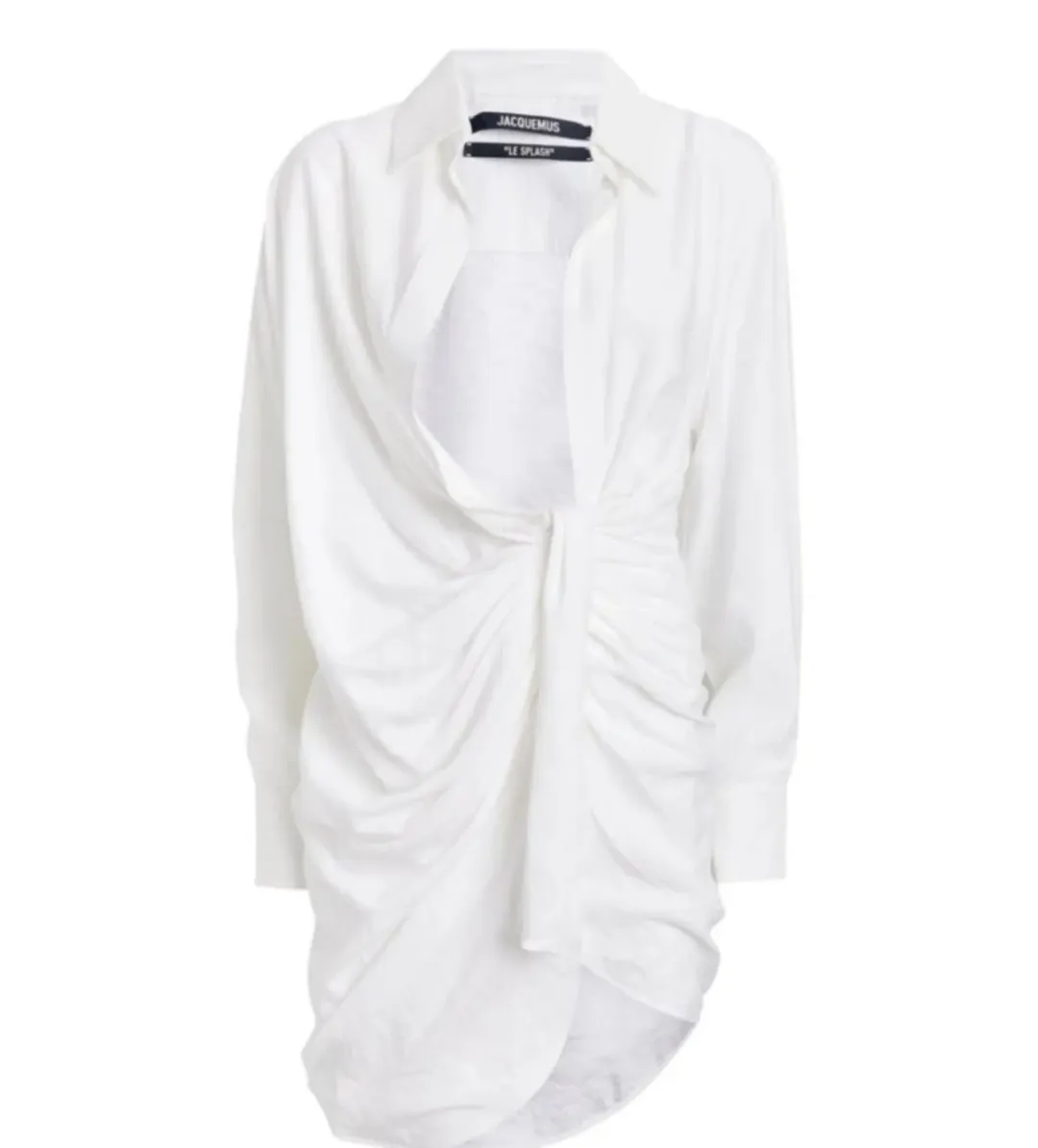 Jacquemus Rent Bahia Shirt Mini Dress White Size 12 for rent on The Volte - main image