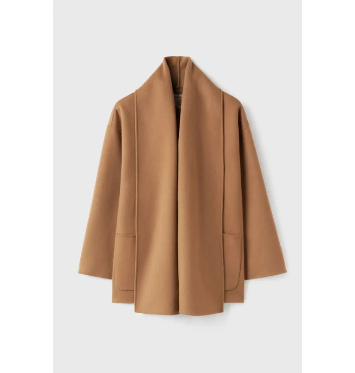 Totême Double Scarf Jacket Camel Size UK 10 - Image 4