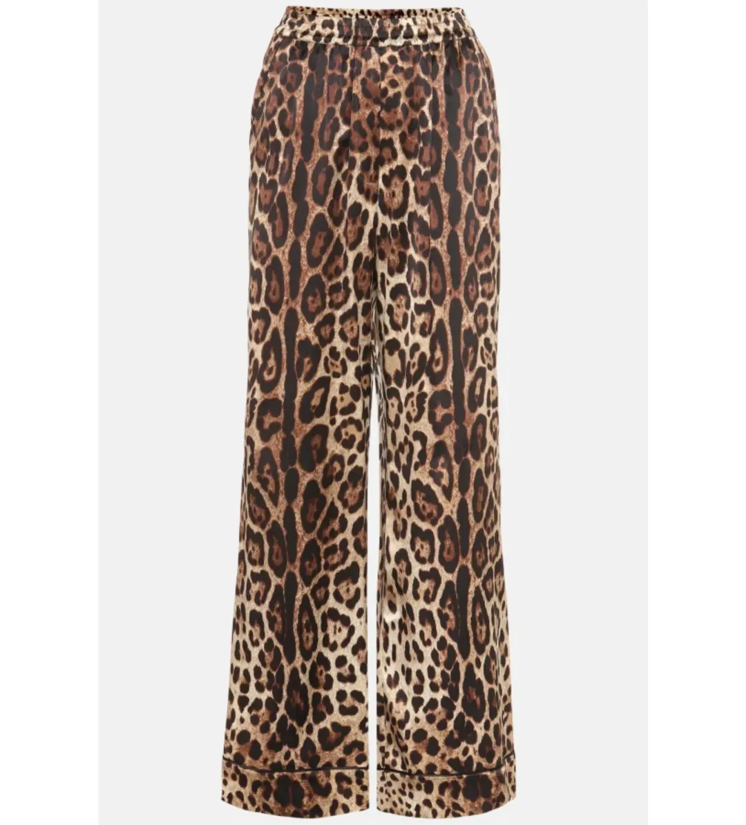 Dolce & Gabbana Leopard Silk Trousers UK 10 for rent on The Volte - main image