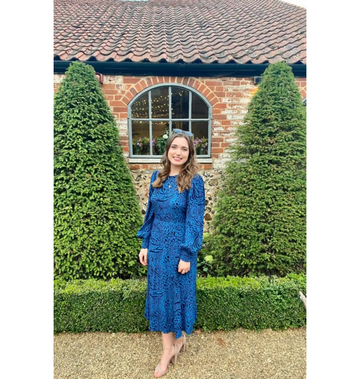 Reformation Allegra Vixen Dress Blue Size UK 12 - Image 1