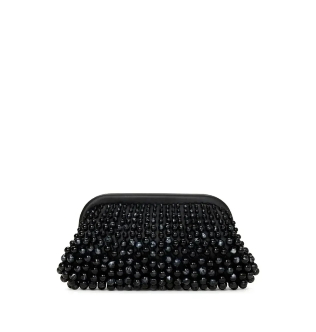 Cult Gaia Nia Beaded Clutch Black  for rent on The Volte - main image
