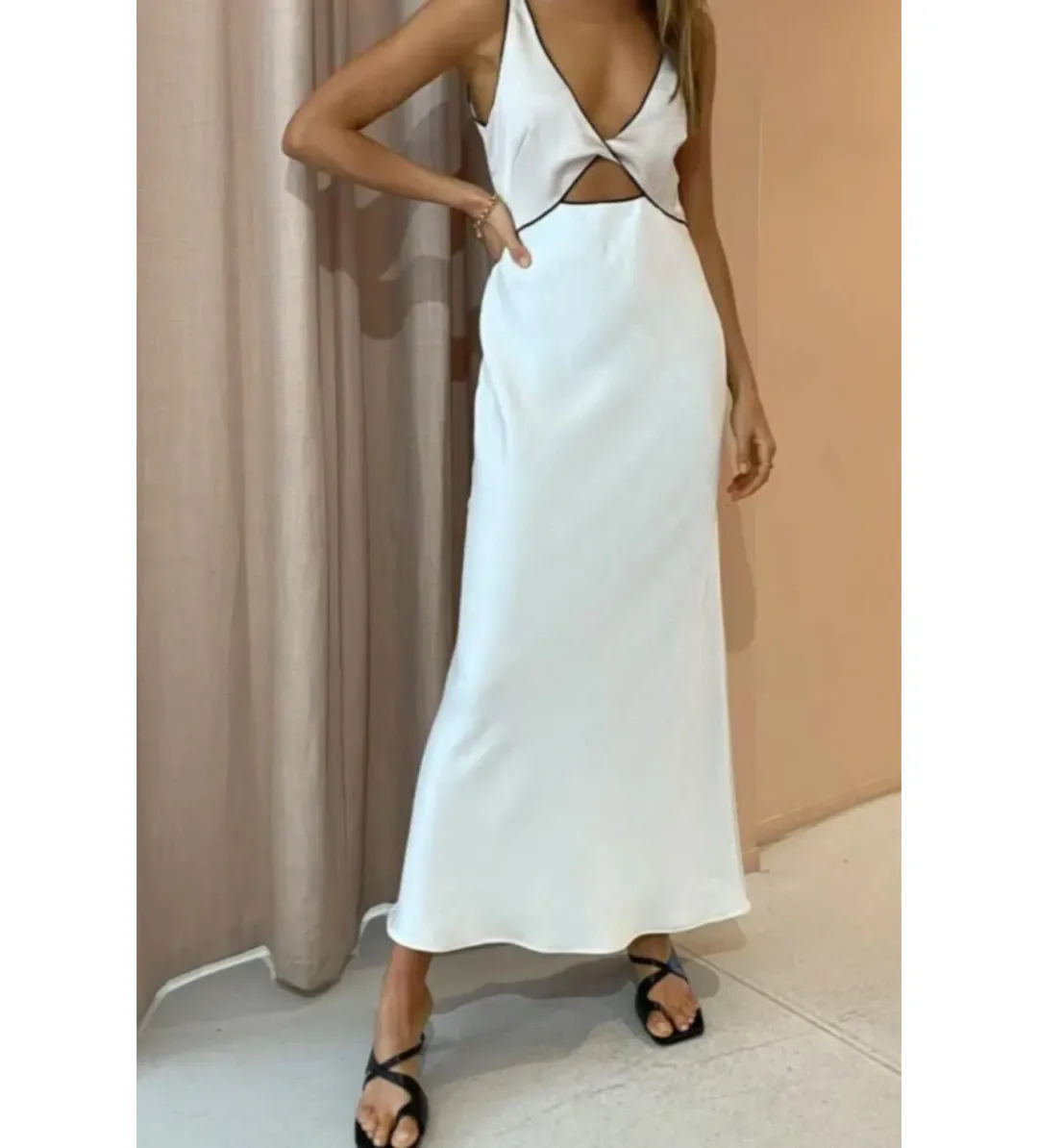 Bec & Bridge Sandy Maxi Dress Ivory Size 12 for rent on The Volte - main image