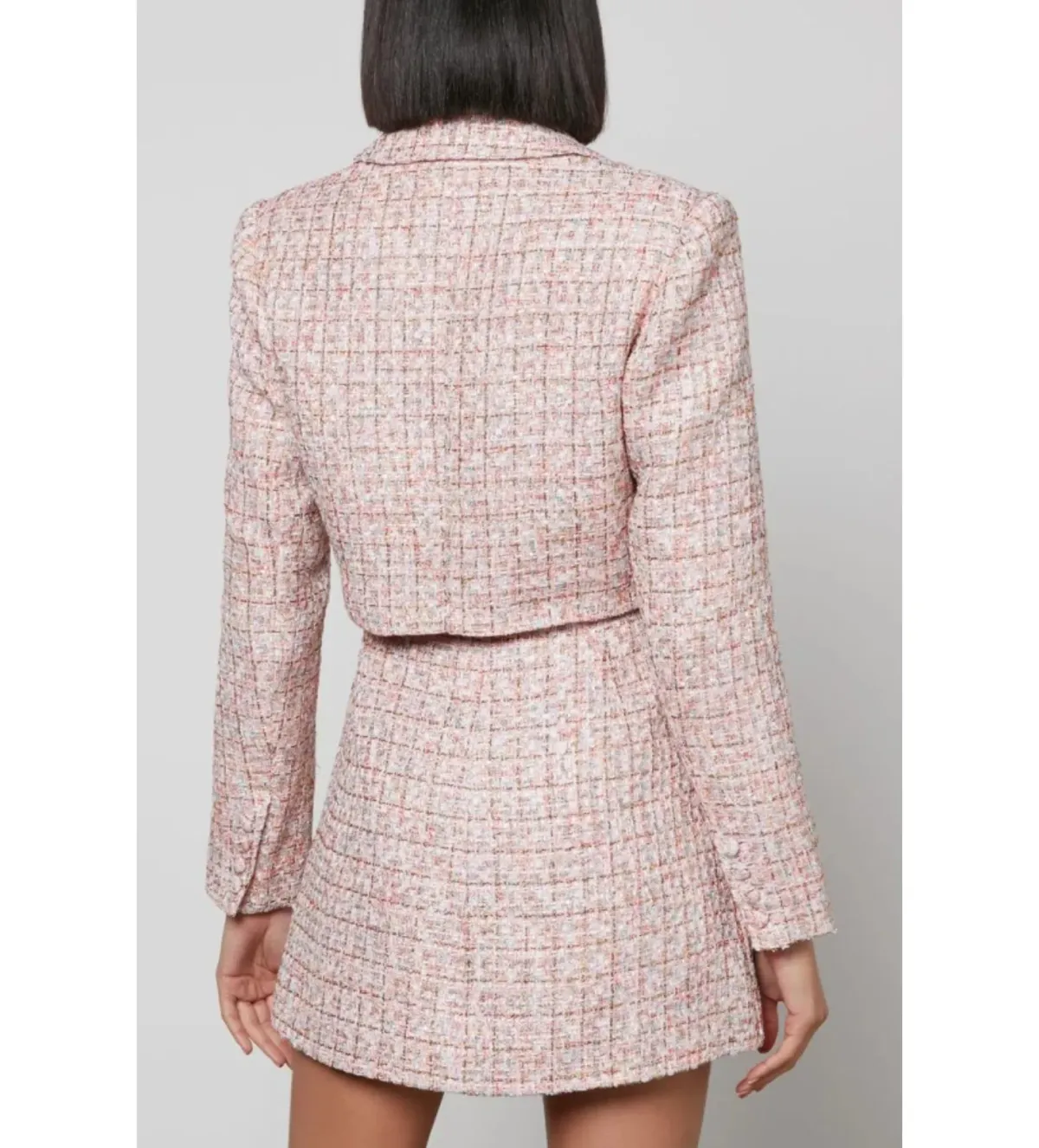 Self-Portrait Bouclé Tweed Mini Dress Size UK 14  - Image 3