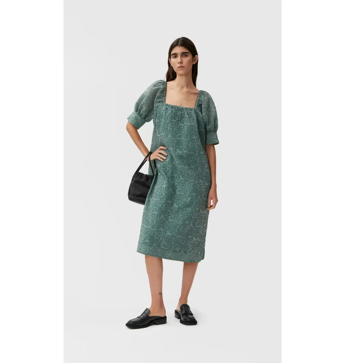 Ganni Myrtle Dress Green Size DK40 / UK 12 - Image 1