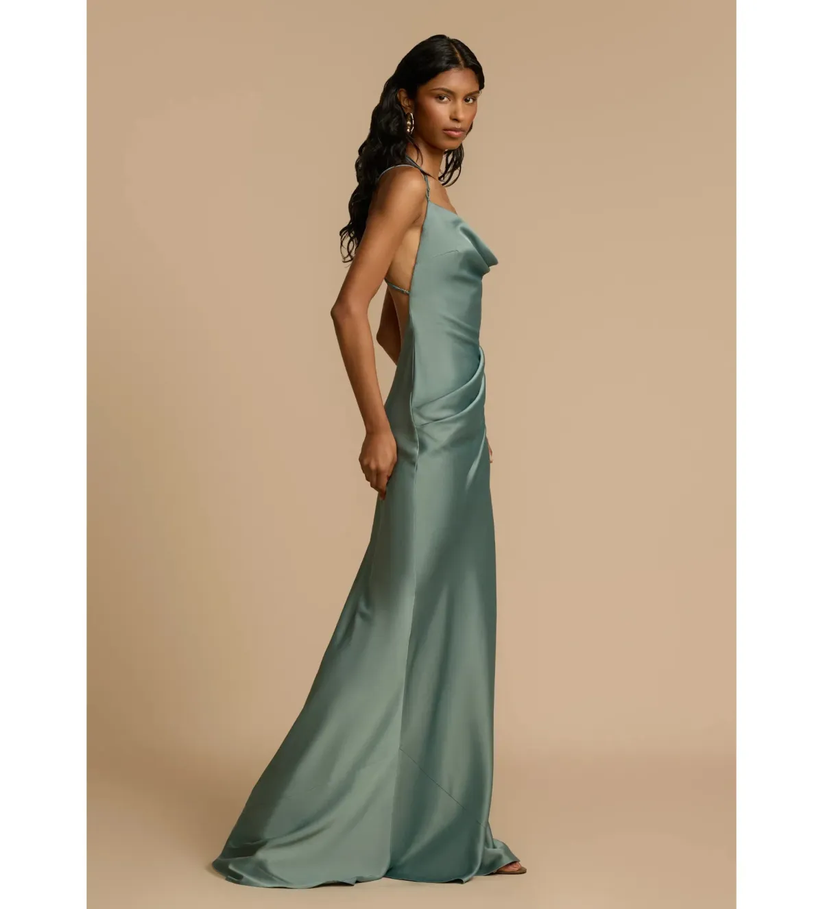 Arcina Ori Isodora Dress Floor Length Dress Green Size UK 8 - Image 3